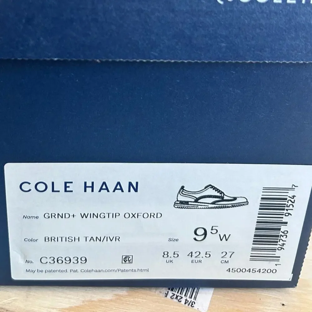 Cole Haan - Grand + Wingtip - Oxfords Shoes - Brown - Men's - 9.5W - C36939 - Picture 10 of 10